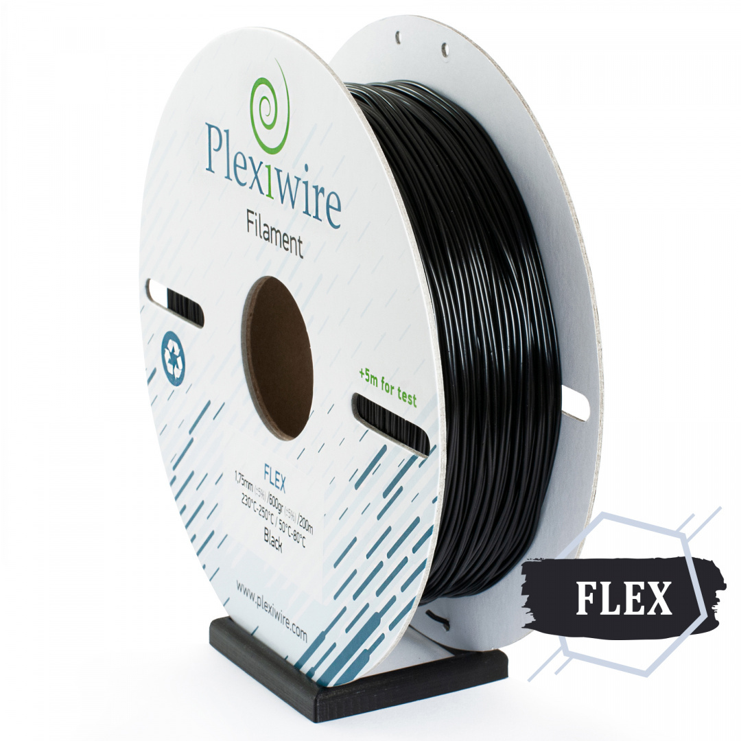 FLEX filament TPU 90A Plexiwire 1,75mm Czarny 0.6kg/200m FLEX filament TPU 90A Plexiwire 1,75mm Czarny 0.6kg/200m