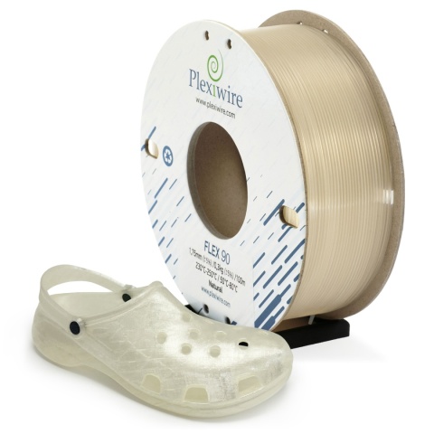 FLEX filament TPU 90A Plexiwire 1,75mm Naturalny 0.3kg/100m
