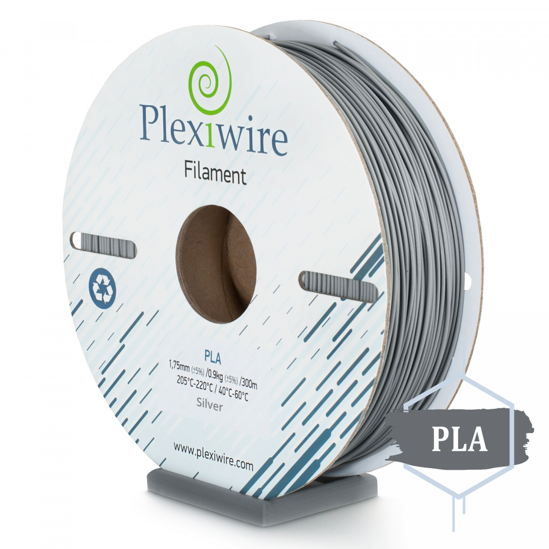PLA filament Plexiwire 1,75mm Srebrny 0.9kg/300m