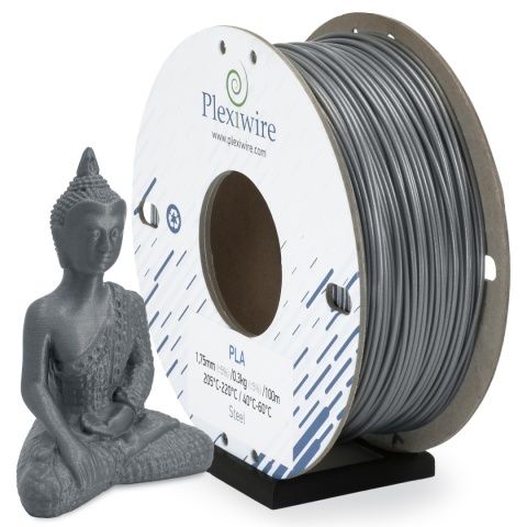 PLA Filament Plexiwire 1,75 mm Stalowy / Steel 0.3kg/100m PLA Filament Plexiwire 1,75 mm Stalowy / Steel 0.3kg/100m