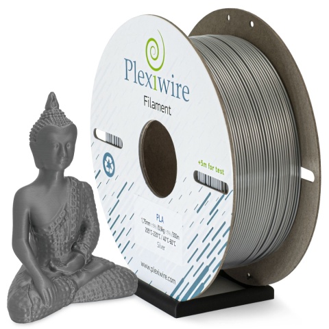 PLA filament Plexiwire 1,75mm Srebrny 0.9kg/300m PLA filament Plexiwire 1,75mm Srebrny 0.9kg/300m